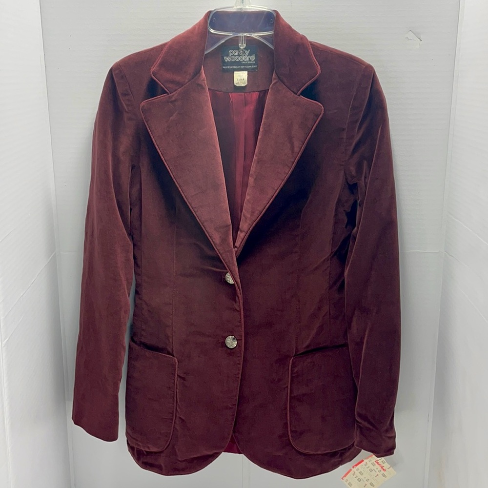 Vintage 1970's Patty Woodard Burgandy Blazer NWT!  Tags from Lord & Taylor!